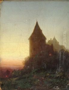 Landscape At Dusk by Wilhelm Lichtenheld
