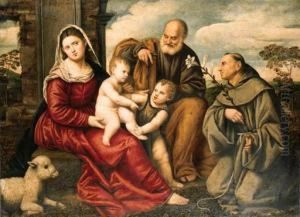 A Sacra Conversazione With 
Saints Joseph, The Infant Saint John Thebaptist And Anthony Of Padua