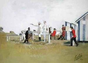 The Pistol Range Bisley Camp by Cecil Cutler
