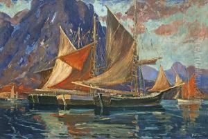 Fishing Boats In A Harbor