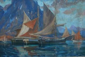 Sailboats In A Harbor