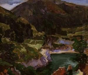 N.a. "california Hills" Titled
On Partial Exhibition Label Affixed Verso S & Dated L/l: Jonas Lie
'17 O/c 22x26 Est:$18 by Jonas Lie