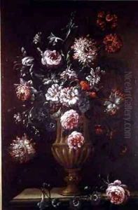 Still Life of Flowers in an Urn by Gaetano Cusati