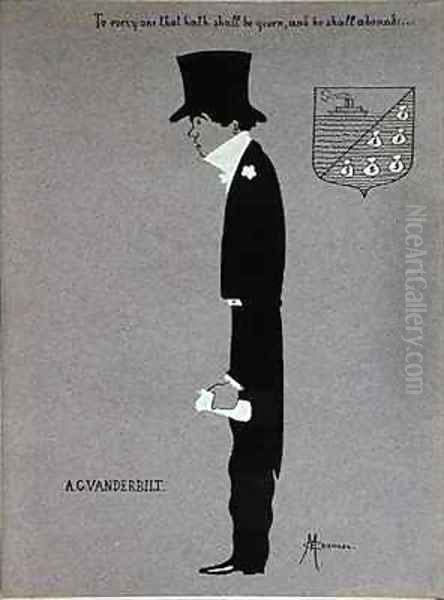 Caricature of Alfred Gwynne Vanderbilt 1877-1915 - view 1