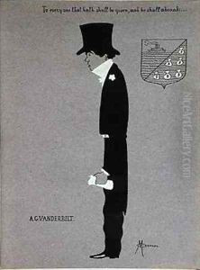 Caricature of Alfred Gwynne Vanderbilt 1877-1915 by Max Cramer