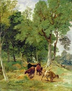 Cattle on a Devonshire Lane by T.S. and Lee, F.R. Cooper