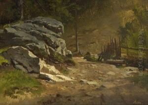 Waldweg. by Adolf Heinrich Lier