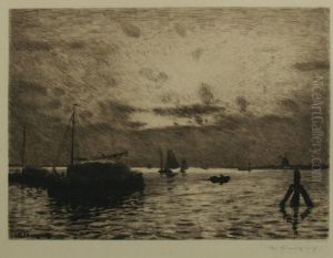 Hollandische Hafenlandschaft by Helmut Liesegang