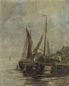 Bootswerft Am Flussufer