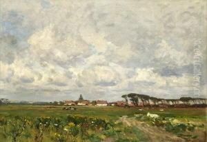 Landschaft Mit Dorf. by Helmut Liesegang