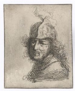 Bildnis Eines Soldaten Mit Helm
