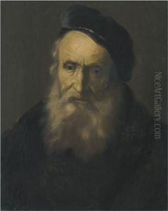 A Tronie Of A Bearded Old Man In A Black Velvet Cap