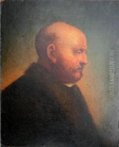 Portrait Of A Bald Man, In Profile
