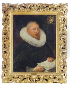 Portrait Of A Gentleman, Three-quarter Length, Holding Thebible