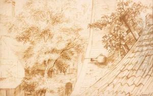 Etude De Toits Et D'arbres
Encre Brune A La Plume De Roseau Etude De Toits Et D'arbres
Encre Brune A La Plume De Roseau