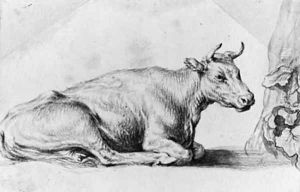 A Cow resting by a Tree by Aelbert Cuyp