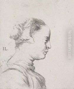 Bust Of A Young Woman In Profile To The Right Bust Of A Young Woman In Profile To The Right