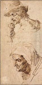 Two Studies Of Heads<</b> Two Studies Of Heads<</b>