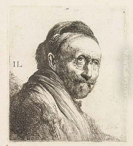 Portrait Of An Old Man<</b> by Jan Lievens