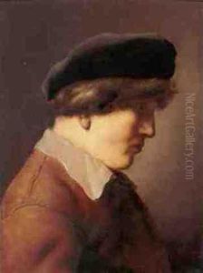 Profile Portrait Of A Young Man Wearing A Cap by Jan Lievens
