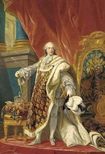 King Louis XV, in full ceremonial dress
