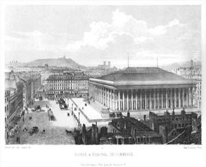 The Bourse and the Commercial Court Paris by Nicolas-Marie-Joseph Chapuy