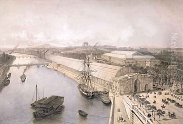 General View of the Palais de lIndustrie constructed for the Paris Exhibition of 1855 - view 1