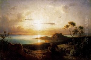 Sunset By The Castle Of Szigliget