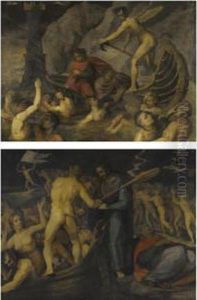 Scenes From Dante's Inferno: by Giacomo (or Jacopo) Tarchiani