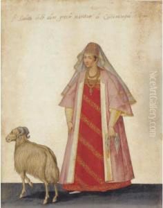A Married Greek Woman With A Ram by Giacomo (or Jacopo) Tarchiani