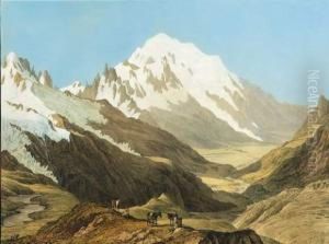 Vue Du Mont-blanc, Prise Du Sommet Du Col De Balme by Jean Antoine Linck