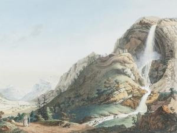 Vue De La Cascade D'arpenas. - view 1