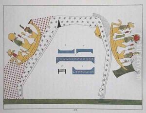 Facsimile copy of Nut the sky goddess and the solar barques of Ra by Jean Francois Champollion
