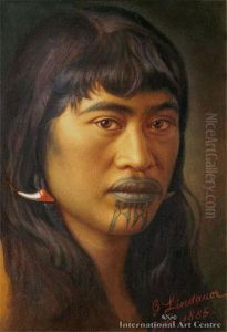 Hinekura Of Te Reinga, Hawkes Bay by Gottfried Lindauer