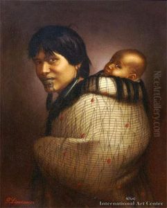 Ana Rupene &amp; Child by Gottfried Lindauer