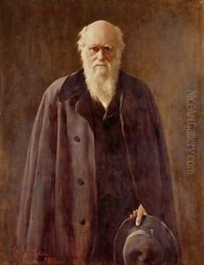 Portrait of Charles Darwin 1809-1882 by Collier, John