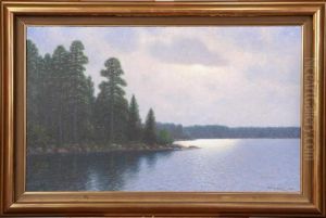 Insjolandskap, Signerad Och Daterad Otto Lindberg 1931 by Otto Lindberg