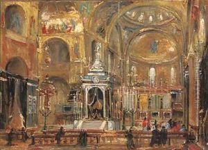 A view of the choir of the Basilica of Saint Mark, Venice