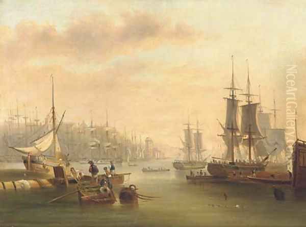 Hustle and bustle and a forest of masts in a port - view 1