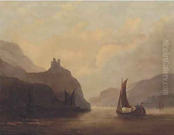 Vessels on a tranquil estuary - view 1