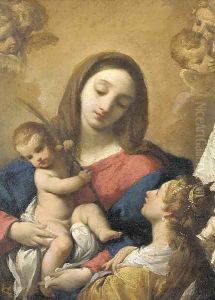 The Madonna and Child attended by Angels by Ludovico Carracci