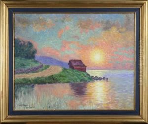 Stuga I Grisslehamn, Signerad Och Daterad 1929 by Emil Lindgren