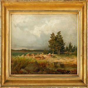 Autum Coastal Scene by Berndt Adolf Lindholm