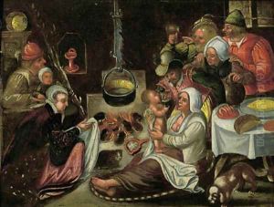 The poor kitchen by Marten Van Cleve