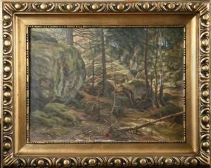 Skogslandskap by Berndt Adolf Lindholm