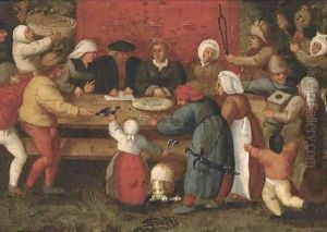 The wedding feast by Marten Van Cleve