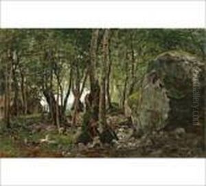 Hens At The Edge Of The Woods