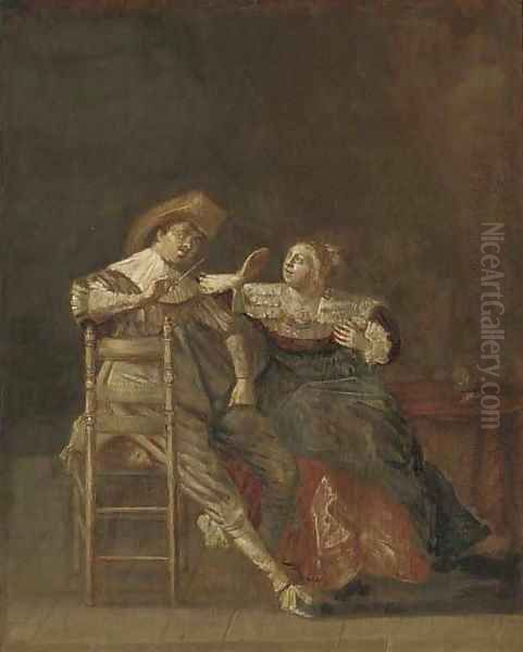 An elegant couple in an interior 2 - view 1