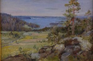 Highland Scene by Carl Olaf Eric Lindin