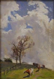 Cloud And Cows by Percival Ch., Percy Lindsay